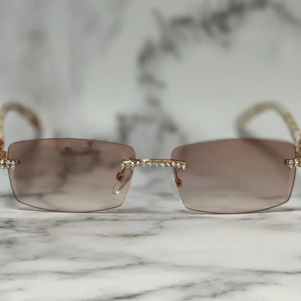 Men Sunglasses Square Brown Lens Fashion‎ Small Frame Rapper Migos Quevo Style